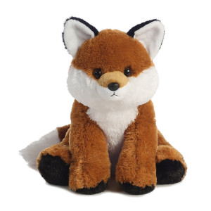 Aurora Huggable Destination Nation Fox Stuffed Animal - Global Exploration - Learning Fun - Orange 12 Inches