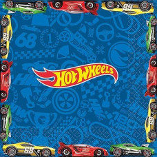 Multicolor Hot Wheels Wild Racer Luncheon Napkins ( 6.5" X 6.5" ) - Pack Of 16, Premium Quality & Eye-Catching Design - Perfect For Themed Parties & Events