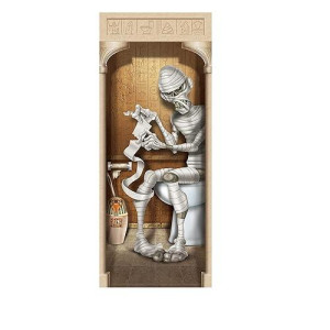 Beistle Mummy In Restroom Plastic Door Cover- 1 Pc.