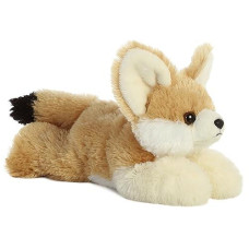 Aurora Adorable Mini Flopsie Frisky Fennec Fox Stuffed Animal - Playful Ease - Timeless Companions - Brown 8 Inches