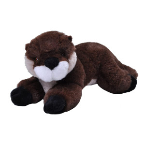 Wild Republic EcoKins Mini River Otter Stuffed Animal 8 inch, Eco Friendly Gifts for Kids, Plush Toy, Handcrafted Using 7 Recycled Plastic Water Bottles (24790)