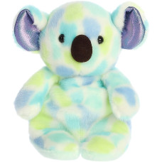 Aurora Vibrant Jammies Koolberry Koala Stuffed Animal - Colorful Delight - Eye-Catching Patterns - Blue 7.5 Inches