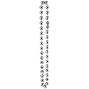 Beistle Halloween Party Jumbo Party Silver Bead Necklace 22mm x 40 - 12 Pack (1/Card)