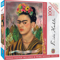 Masterpieces 1000 Piece Jigsaw Puzzle For Adults, Family, Or Kids - Frida Kahlo Self Portrait - 19.25X26.75