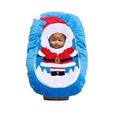 Car Seat Cuties, Baby Car Seat Cover, Stretchy Universal Fit Infant Car Seat Carriercover For Baby Boys And Girls, Soft & Warm Baby Blanket Stylecar Seatcover, Infant Costume (Santa)