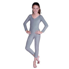 Girl'S Unitard Gray Velvet Lrg