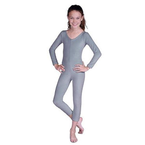 Girl'S Unitard Gray Velvet Lrg