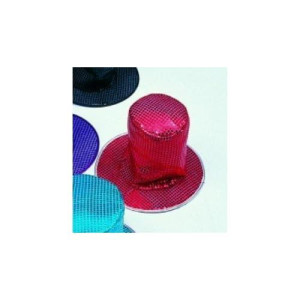 Black Sequin Top Hat 11 H 14