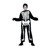 Skeleton 2 Pc Costume, Black L