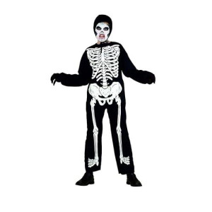 Skeleton Child Costume Black M