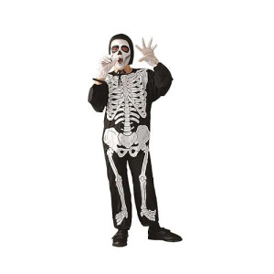 Skeleton Child Costume Black S