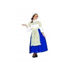 Colonial Girl Dress-Blue Med 8
