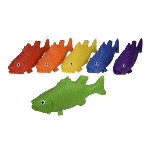 Sportime Rubberlike Fish, Assorted Colors, Set of 6