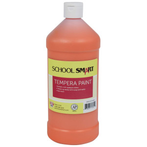 School Smart Tempera Paint, Quart, Orange