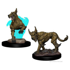 Wizkids Wzk72568 Dungeons & Dragons Nolzurs Marvelous Unpainted Blink Dogs W1 Miniature