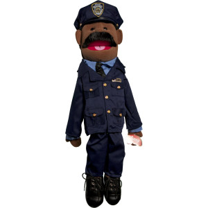Sunny Toys Gs4308B 28 In Ethnic Dad Policeman- Full Body Puppet