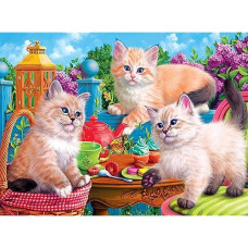 Fancy Cats Kitten Tea Party 750 Piece Jigsaw Puzzle
