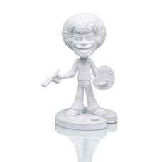 Toonies Paint Your Own Bob Ross 6.5 Vinyl Figure Collectible | White Variant