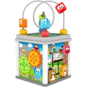 J'Adore Wooden Zoo Animal Mini 5-In-1 Activity Cube Center