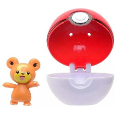 Pokemon Clip N Go Poke Ball Set | 2 Inch Teddiursa & Poke Ball