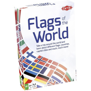 Tactic Games Flags Of The World Family Card Game | For 2-6 Players