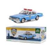 1990 Chevrolet Caprice Police Blue And White Nypd (New York City Police Department) Artisan Collection 1/18 Diecast Model Car By Greenlight