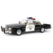 1989 Chevrolet Caprice Police Black And White California Highway Patrol Artisan Collection 1/18 Diecast Model Car By Greenlight