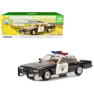1989 Chevrolet Caprice Police Black And White California Highway Patrol Artisan Collection 1/18 Diecast Model Car By Greenlight