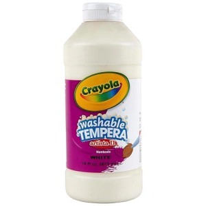 Crayola Washable Tempera Paint White Paint For Kids 16 Ounces