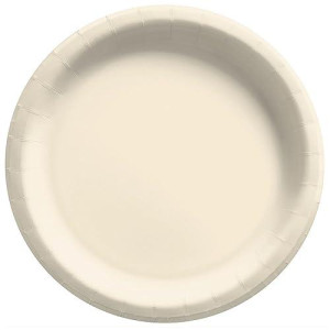 Vanilla Crme Round Paper Plates 10 Pack Of 20 Party Supply