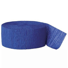 Unique Royal Blue Crepe Paper Streamer - 81ft for Events