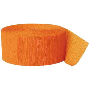 Unique Premium Orange Crepe Paper Streamer, 81ft - 1 Pc