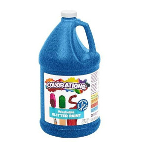 Colorations Washable Blue Glitter Paint 1Gal Paint Blue Paint Blue Washable Paint Washable Paint For Kids Paint For Kids