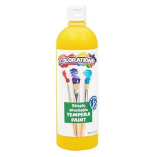 Colorationswstye Washable Tempera Paint 16 Fl Oz Yellow Non Toxic Vibrant Bold Kids Paint Craft Hobby Fun Art Supplie