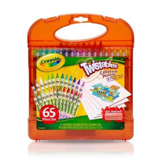 Crayola Twistables Colored Pencils Set 65Ct Kids Drawing Kit Portable Art Case Kids Colored Pencils Gifts For Kids 4