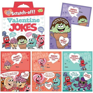 Peaceable Kingdom Valentines Cards For Kids Classroom Set Of 28 Valentines Day Gifts Scratch Off Jokes