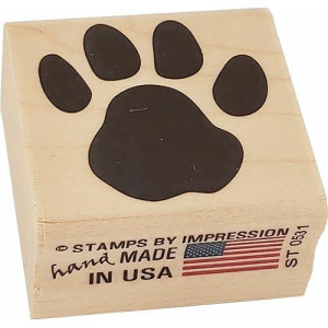 Stamps By Impression Paw Print Rubber Stamp 125 Imprint