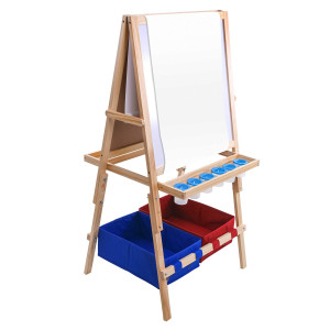 Us Art Supply Cardiff Childrens Art Activity Easel With Easel Paper Roll 2 Large Storage Bins And Now 6 Nospill Childs Paint