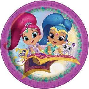 Unique Shimmer and Shine Paper Plates, 8.875", 8 Ct.,