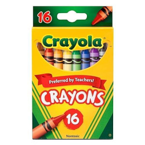 Crayola Crayons 16 Per Box Pack Of 12 192 Crayons In Total