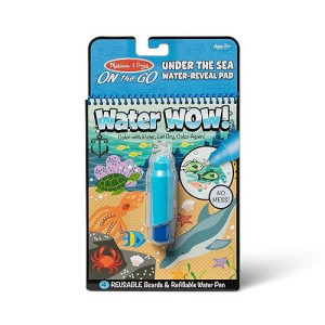 Melissa Doug On The Go Water Wow Reusable Waterreveal Activity Pad Under The Sea Fsc Certified