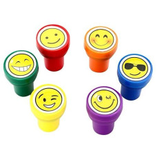 Stamps For Kids Luckybirds0315 Best Sell Plastic Self Inking Smiley Stamps Set 6 Count