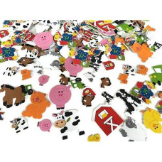 Self Adhesive Craft Stickers Carnival Planets Farm Animals Princess Dinosaur Themed Stickers 500 Piece Party Packs Farm