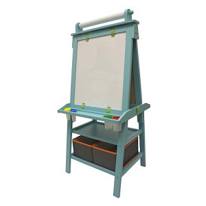 Little Partners 2Sided Aframe Art Easel With Chalk Board Magnetic Dry Erase Storage Paper Feed And Accessories For Toddlers