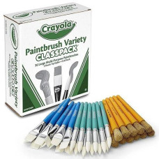 Crayola Paintbrush Variety Classpack School Supplies 36 Large Paint Brushes For Kids Assorted