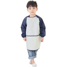 Plie Waterproof Kids Art Smocks 37 Colors Age 110 Sxxl Size Navy Heart Dot 26M