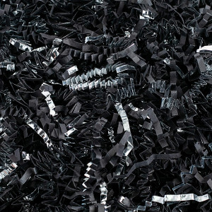 Magicwater Supply 1 Lb Black Silver Crinkle Cut Paper Shred Filler Great For Gift Wrapping Basket Filling Birthdays W