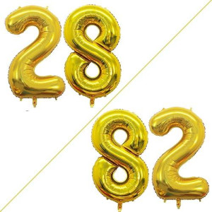 Goer Number 28 Balloons For 28Th Birthday Party Decorations 42 Inch Jumbo Foil Helium 82 Balloons For 82Nd Birthday Party Decora