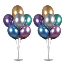 Langxun 2 Set 28 Height Table Balloon Stand Kit For Birthday Party Decorations And Wedding Decorations Happy Birthday Balloon