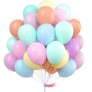 Partywoo Pastel Balloons 100 Pcs 10 In Pastel Color Balloons In 8 Colors Pastel Latex Balloons Pastel Colored Balloons For Un